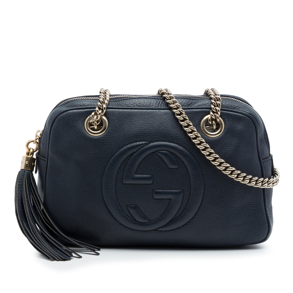 Pre-Loved Gucci Calfskin Soho Chain Zip Shoulder Bag